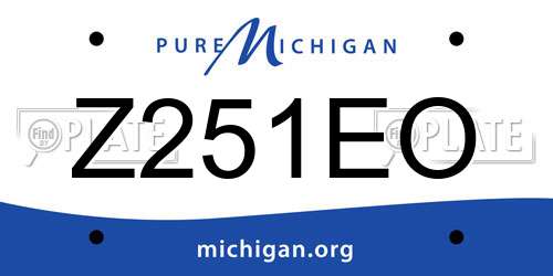Z251EO Michigan License Plate