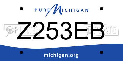 Z253EB Michigan License Plate