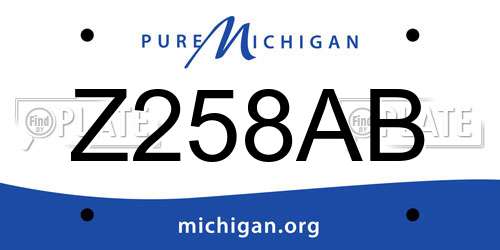 Z258AB Michigan License Plate