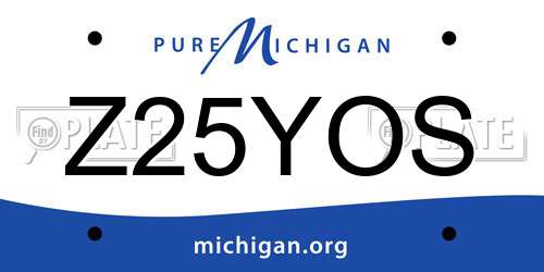 Z25YOS Michigan License Plate