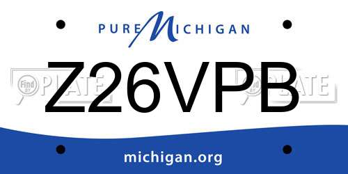 Z26VPB Michigan License Plate