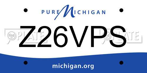 Z26VPS Michigan License Plate