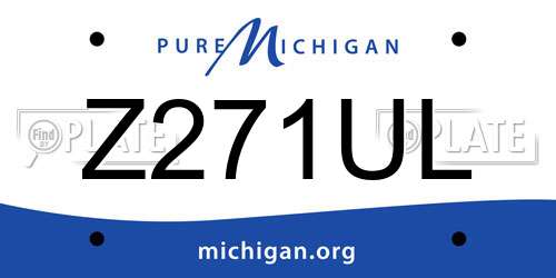 Z271UL Michigan License Plate