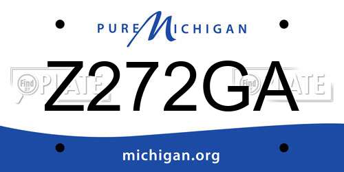 Z272GA Michigan License Plate