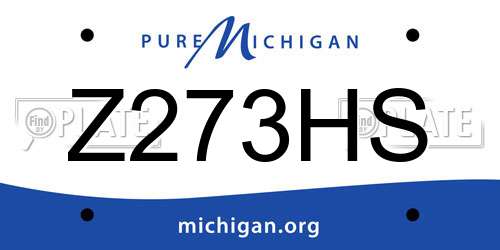 Z273HS Michigan License Plate