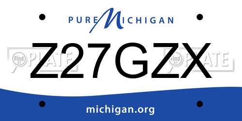 Z27GZX Michigan License Plate