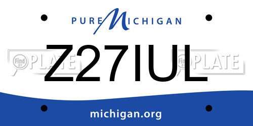 Z27IUL Michigan License Plate