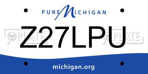Z27LPU Michigan License Plate