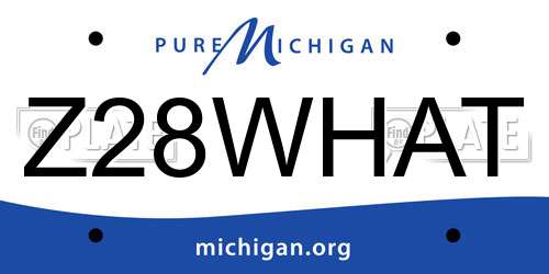 Z28WHAT Michigan License Plate