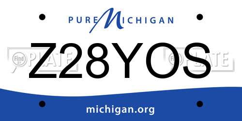 Z28YOS Michigan License Plate