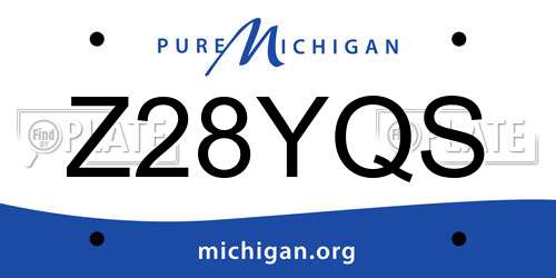 Z28YQS Michigan License Plate