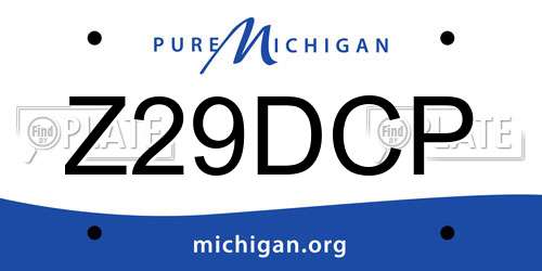 Z29DCP Michigan License Plate