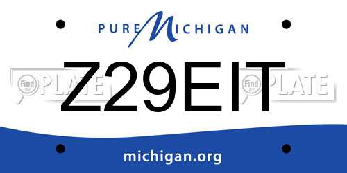 Z29EIT Michigan License Plate