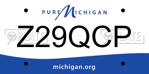 Z29QCP Michigan License Plate