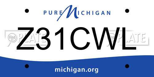 Z31CWL Michigan License Plate