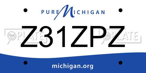 Z31ZPZ Michigan License Plate