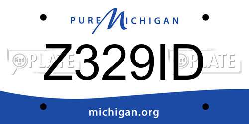 Z329ID Michigan License Plate
