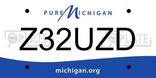 Z32UZD Michigan License Plate