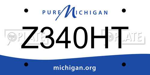 Z340HT Michigan License Plate