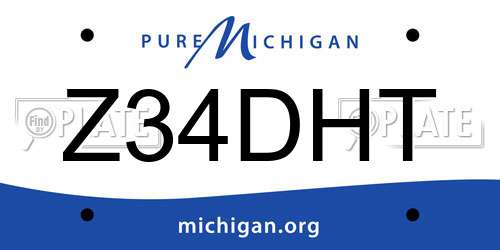 Z34DHT Michigan License Plate