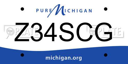 Z34SCG Michigan License Plate
