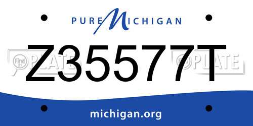 Z35577T Michigan License Plate
