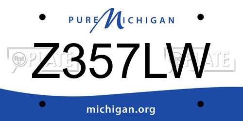 Z357LW Michigan License Plate