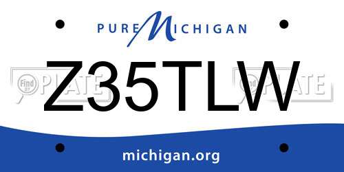 Z35TLW Michigan License Plate
