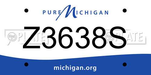 Z3638S Michigan License Plate