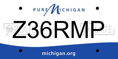 Z36RMP Michigan License Plate