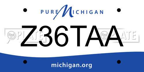 Z36TAA Michigan License Plate