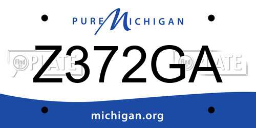 Z372GA Michigan License Plate