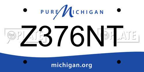 Z376NT Michigan License Plate