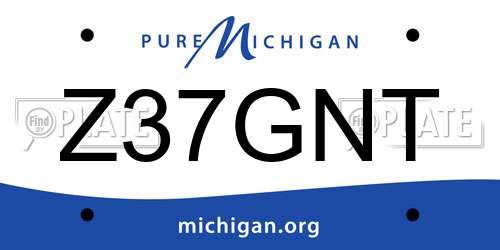Z37GNT Michigan License Plate