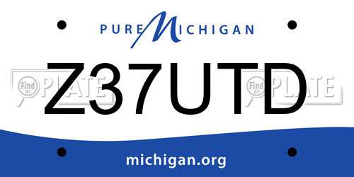 Z37UTD Michigan License Plate