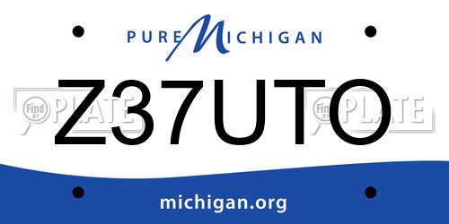 Z37UTO Michigan License Plate