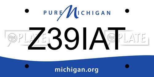 Z39IAT Michigan License Plate