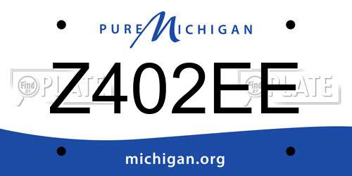 Z402EE Michigan License Plate