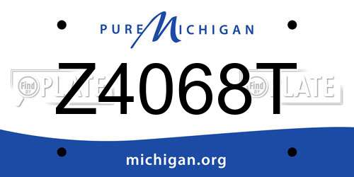 Z4068T Michigan License Plate