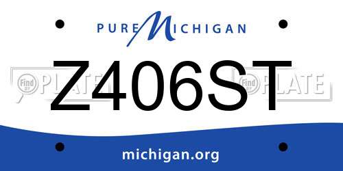 Z406ST Michigan License Plate