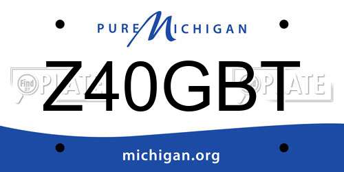 Z40GBT Michigan License Plate