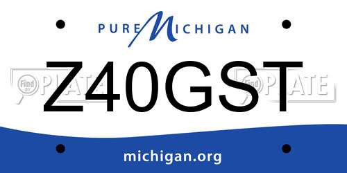 Z40GST Michigan License Plate