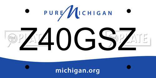 Z40GSZ Michigan License Plate