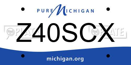 Z40SCX Michigan License Plate