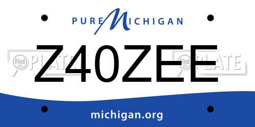 Z40ZEE Michigan License Plate