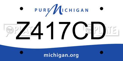Z417CD Michigan License Plate