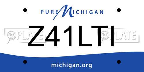 Z41LTI Michigan License Plate
