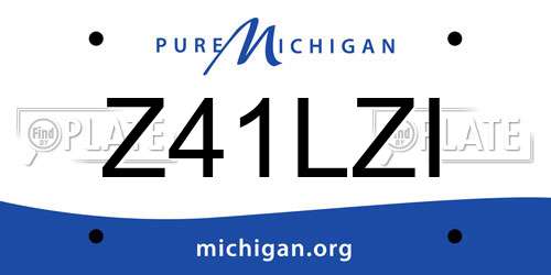 Z41LZI Michigan License Plate