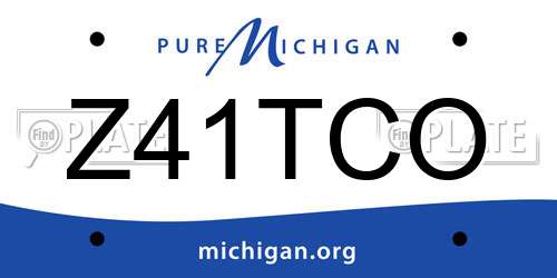 Z41TCO Michigan License Plate