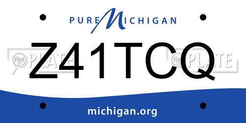 Z41TCQ Michigan License Plate